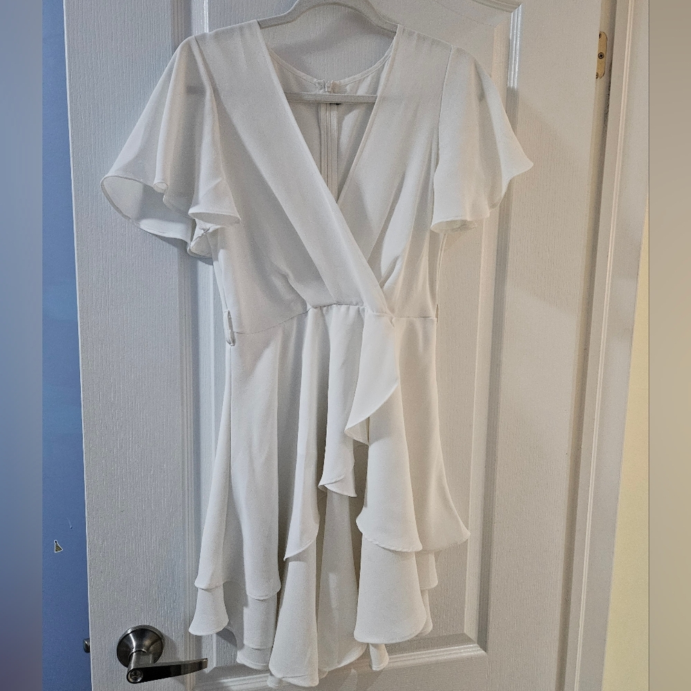 White Ruffle Dress